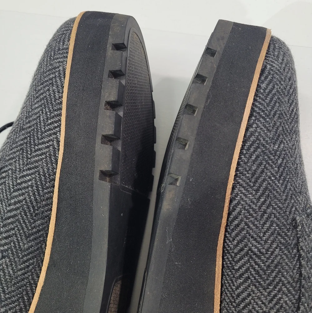 EILEEN FISHER EDDY LACE UP PLATFORM TWEED HERRINGBONE OXFORD LOAFER SHOE 7.5 A11 - Picture 10 of 13